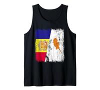 Andorra Chipre Media Bandera Patrimonio Andorrano-chipriota Camiseta sin Mangas