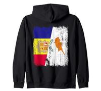 Andorra Chipre Media Bandera Patrimonio Andorrano-chipriota Sudadera con Capucha