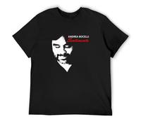 Andrea Bocelli Sentimento T-Shirt Graphic tee Printed Top Mens Black Shirt XXL