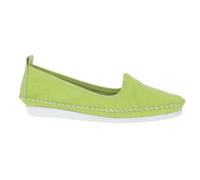Andrea Conti 0027449 Mocasines de Cuero para Mujer, Talla:41 EU, Color:Verde