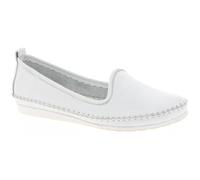 Andrea Conti 0027449 Mocasines de Cuero para Mujer, Talla:42 EU, Color:Blanco