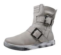 Andrea Conti Botines de Cuero para Mujer 0344630, Talla:37 EU, Color:Plateado