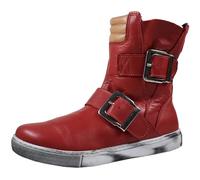 Andrea Conti Botines de Cuero para Mujer 0344630, Talla:38 EU, Color:Rojo