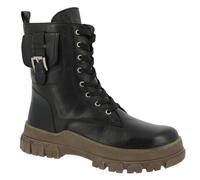 Andrea Conti Cordones de Mujer, Botas Cortas al Tobillo, Negro, 39 EU