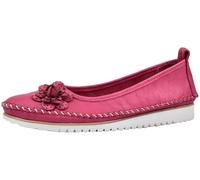 Andrea Conti Dama Ballerina Cómoda De Cuero Con Aplicación De Flor 0023645