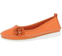 Andrea Conti Dama Ballerina Cómoda De Cuero Con Aplicación De Flor 0023645