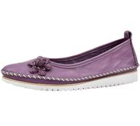Andrea Conti Dama Ballerina Ligera De Cuero Con Aplicación Floral 0023645