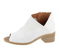 Andrea Conti Damen Absatz Sandalette, Sandalia con talón Mujer, Blanco, 39 EU