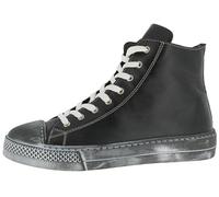 Andrea Conti Damen High Top Sneaker, Zapatillas Mujer, Negro Dirty, 37 EU
