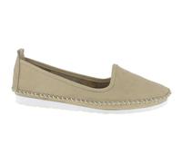 Andrea Conti Mocasines de Cuero para Mujer 0027449, Talla:37 EU, Color:Beige