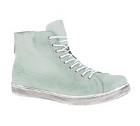 Andrea Conti Zapatillas Altas para Mujer con Cordones de Piel dinámica 0341500, Verde Menta, 40 EU