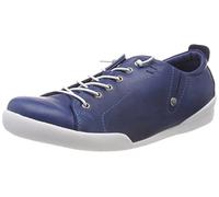 Andrea Conti Zapatos de Mujer con Cordones 0345724 Cuero Mocasines con Cordones, Azul, Vaqueros, 40 EU