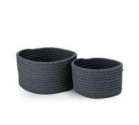 Andrea House - Set Cestas Redondas 2 piezas Andrea House Gris 18 x 18 x 12 cm.