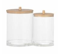 Andrea House Set de 2 Botes ba72112 Acrílico ø 15 x 12 cm