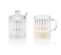 ANDREA HOUSE Set de azucarero y lechera de Vidrio