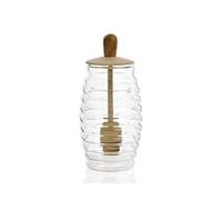 ANDREA HOUSE Tarro de Miel de Vidrio y Madera