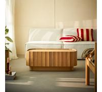 Andréa - Mesa de centro de madera maciza de mindi H 38 x B 100 x T 55 cm