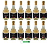 ANDREA MILANO Campania IGP Melannurca Vinagre de sidra de manzana Vinagre Aceto di Melannurca Campana IGP Botella de cristal 12 x 500 ml + llavero Beni Culinari