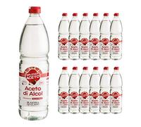 Andrea Milano, Splendi Aceto, vinagre de alcohol 100% natural aromatizado a manzana, acidez 8%, para cualquier uso, multiuso, ideal para la limpieza del hogar, 12 botellas de PET de 1 l