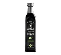 Andrea Milano, Vinagre balsámico ecológico de Módena Foglia Argento, envejecido mucho tiempo en barricas de madera de primera calidad, ideal para carnes blancas y ensaladas, producto de Italia, 500 ml