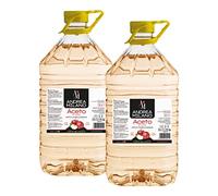Andrea Milano, vinagre de manzana, sabor delicado y aromático, ideal para acompañar verduras cocidas y crudas, 5% de acidez, fabricado en Italia, 2 bidones de PET de 5 l
