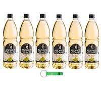 ANDREA MILANO Vinagre de vino blanco Vinagre Aceto di Vino Bianco PET 6 x 1000 ml + llavero Beni Culinari gratis
