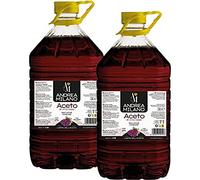 Andrea Milano, Vinagre de vino tinto, ideal para acompañar verduras crudas, excelente para adobos y salsas, sabor equilibrado, 6% de acidez, fabricado en Italia, 2 x 5 L