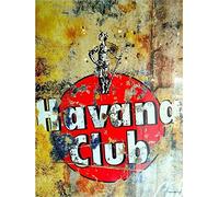 Andreaoy Letrero de metal retro de hojalata, letrero vintage Havana Club, aspecto retro, letrero decorativo de metal para el hogar, club, bar, 8 x 12 pulgadas