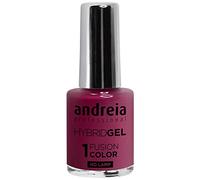 Andreia Esmalte de uñas de gel híbrido profesional, 2 pasos y no requiere lámpara, larga duración y fácil extracción, color fusión H18 morado