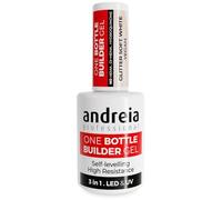 Andreia One Bottle gel de construcción de uñas glitter soft white 14ml