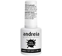 Andreia Professional Gel Polish Base y Top Coat Semipermanente 2 en 1, Laca de Uñas Profesional con Textura Fina y Autonivelante | Esmalte Uñas Secado Rapido con Lampara UV y LED - 10.5 ml
