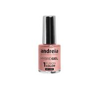 Esmalte de uñas de gel profesional de Andreia, 2 pasos y no requiere lámpara, larga duración y fácil de quitar, color de fusión H49 natural, tonos de nudos metálicos, tonos suaves rosa y rojo