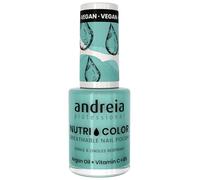 Andreia Professional NutriColor - Esmalte de Uñas Vegano con Nutrientes 100% Natural | Laca de Uñas Transpirable y Amigable con Uñas - Color NC33 Turquesa claro - 10,5ml
