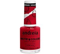 Andreia Professional NutriColor - Esmalte de Uñas Vegano con Nutrientes 100% Natural | Laca de Uñas Transpirable y Amigable con Uñas - Color NC38 Deep Red - 10,5ml
