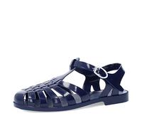 Andrés Machado - Cangrejeras de Mujer - Elaboradas En PVC Resistente - Cierre con Hebilla - Para la Playa y el Río - Sandalias de Verano para Mujer - Color Azul Marino - Talla 35 EU