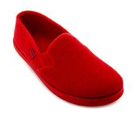 Andrés Machado - Zapatillas cerradas de estar por casa para hombre y mujer - Pantuflas AM002- Slippers - Unisex Adulto - Suela de goma vulcanizada resistentes y antideslizante - Rojo talla EU 42