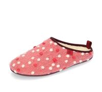 Andrés Machado - Zapatillas de estar por casa para hombre y mujer de invierno - DYNAMIC- Slippers - Para Unisex Adulto - Suela de goma vulcanizada resistente y antideslizante - Rosa y puntos, EU 40