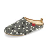 Andrés Machado - Zapatillas de estar por casa para hombre y mujer de invierno - DYNAMIC- Slippers - Para Unisex Adulto - Suela de goma vulcanizada resistente y antideslizante - Gris y puntos, EU 42