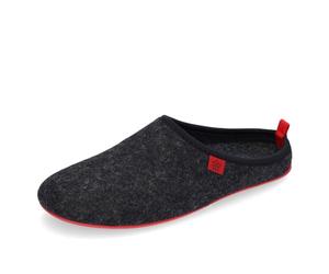 Andrés Machado - Zapatillas de estar por casa para hombre y mujer de invierno - DYNAMIC- Slippers - Unisex Adulto - Suela de goma vulcanizada resistente y antideslizante - Negro y Rojo, Talla EU 38
