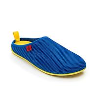 Andrés Machado - Zapatillas de Estar por casa para Hombre y Mujer de Verano - Dynamic-R- Slippers - Unisex Adulto - Suela de Goma Vulcanizada Flexible y Antideslizante - Azul y Amarillo, Talla EU 44