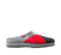 Andrés Machado - Zapatillas de estar por casa para hombre y mujer - Pantuflas AM001- Slippers - Para Unisex Adulto - Suela de goma vulcanizada resistentes y antideslizante. Talla 39 EU rojo y gris