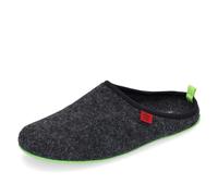 Andrés Machado - Zapatillas Unisex para Hombre y Mujer, para Verano e Invierno - Dynamic - de Lana y Fieltro - Suela de Goma Antideslizante y Plantilla extraíble, Negro y Verde, Talla 47 EU