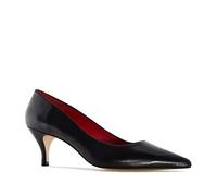 Andrés Machado - Zapato de Tacón en Piel Color Negro para Mujeres y Adolescentes - Am.Amanda - Stilettos de Punta Fina para Invierno y Verano - Salones en Talla EU 34