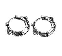 ANDRESLAD 1 Par aretes circulares para hombre orejas pendientes para hombres joyas aretes de aro semental bisuteria hombre aretes para hombre auricular simple pendientes de acero Silver