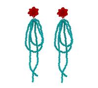 ANDRESLAD 1 Par Aretes De Flores De Cristal Aretes Para Mujer Pendientes De Poste Para Mujer Pendientes Colgantes Pendientes Para Mujer Pendiente Para Mujer Pendientes De Boda Aguja De Plata