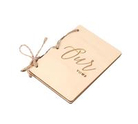 ANDRESLAD 1 Par de Cuadernos de Votos Matrimoniales de Madera Reciclada Resistentes y Rústicos Libros de Votos para Ceremonia de Boda y Recuerdo Especial para Novios