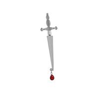 ANDRESLAD 1 Pc Aretes De De Sangre En Forma De Espada Joyas Semental Indicador Tachuelas Pendientes De Aro Gruesos De Oro Pendientes De Acero Para Los Aleación