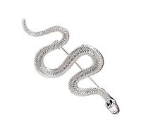 ANDRESLAD 1 Pc broche de serpiente pavo real dibujos animados araña hobbit broches traje decoración de ropa adorno de broche accesorio de vestir broche con forma de serpiente aleación Silver