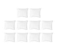 ANDRESLAD 10 Cojines Expositores de Relojes y Pulseras de PU Piel Blanca Tamaño Pequeño para Exhibición Tiendas Vitrinas y Uso Doméstico