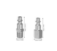 ANDRESLAD 10 piezas Conectores Neumáticos Rápidos Npt Rosca Macho y Hembra para Mangueras Compresor Acopladores de Aire de Hierro Cromado Duraderos y Ligero para Herramientas Pneumáticas